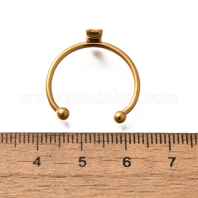 Componenti per anello polsino aperto in acciaio inossidabile 304&nbsp;LS-STAS-M057-01A-G-1