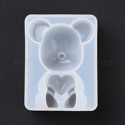 1pc Ice Cube Tray With 4 Bear Shaped Compartments, Silicone Ice