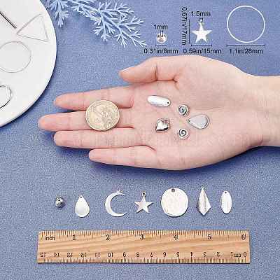 1 Box DIY 10 Pairs Geometric Hollow Earring Making Starter Kit