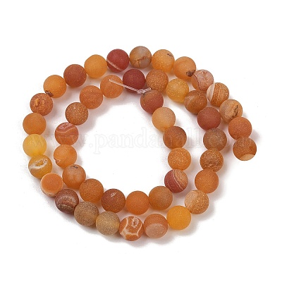 Natürliche druzy Achat Perlen Stränge&nbsp;G-NH0024-A07-8mm-1