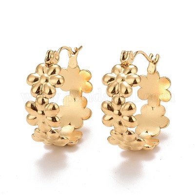Orecchini pendenti rotondi in oro martellato. Orecchini da sera. Orecchini in acciaio inossidabile placcato oro. Regalo di Natale per donna. Regalo per lei. - Italia