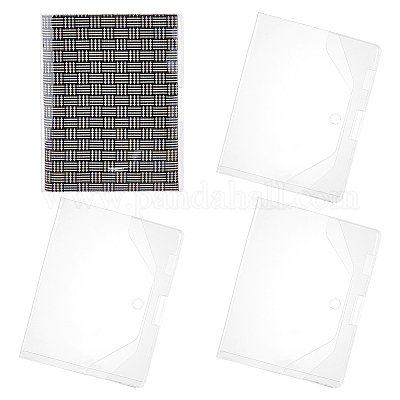 Couvertures de livres rectangulaires en PVC A5&nbsp;OFST-WH0050-012-1