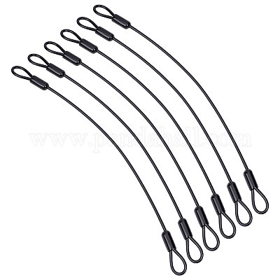  6 Pack Heavy Duty Fishing Lanyard Steel Wire Coiled