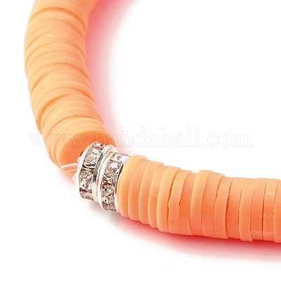Kit bracelet fil élastique perles jade orange pale - Kit bracelet - Creavea