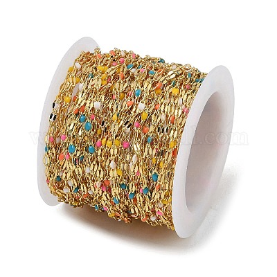 Catene in ottone placcate a cremagliera&nbsp;AJEW-Q153-03G-11-1