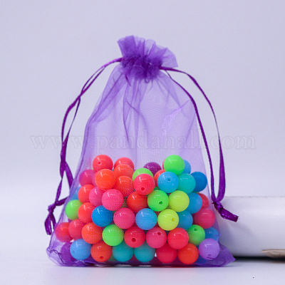 Rectangle organza sacs à cordon&nbsp;CON-PW0001-054A-19-1