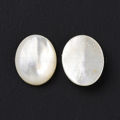 Cabochons shell amarillo naturales&nbsp;SSHEL-H068-03-1
