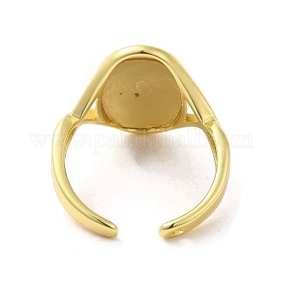 Anello in ottone con placcatura a cremagliera&nbsp;RJEW-C072-19G-1