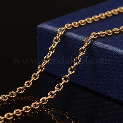 Ion Plating(IP) 304 Stainless Steel Textured Cable Chains CHS-H007-42G-1