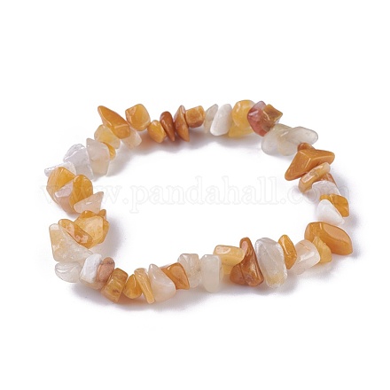 Natural Topaz Jade Beads Stretch Bracelets BJEW-JB04152-02-1