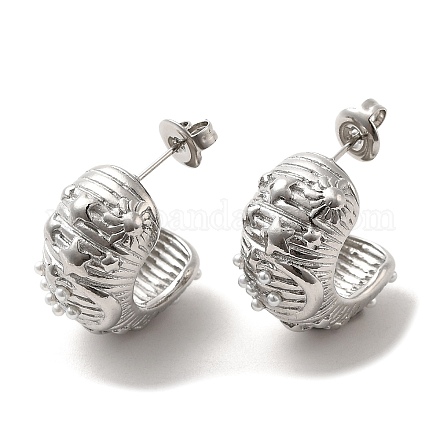 304 Stainless Steel Stud Earrings EJEW-K268-03P-1