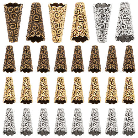 Pandahall 90 pièces capuchons de cône de perles FIND-PH0006-56-1