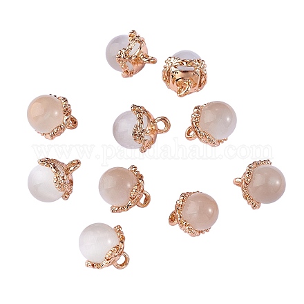 10Pcs Gemstone Charm Pendant Crystal Quartz Healing Natural Stone Pendants Buckle for Jewelry Necklace Earring Making Cra JX599A-1