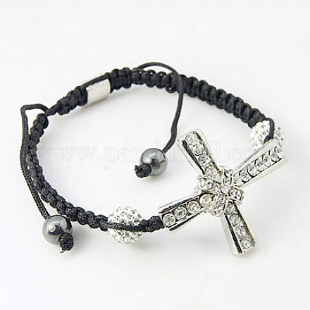 Fashion Cross Bracelets BJEW-G131-3-1