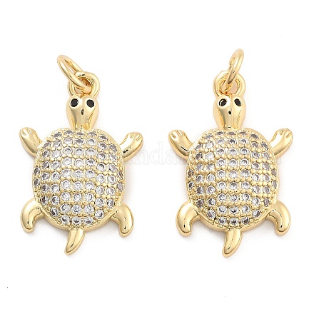 Подвески из латуни с прозрачным фианитом KK-U009-12K-G-1
