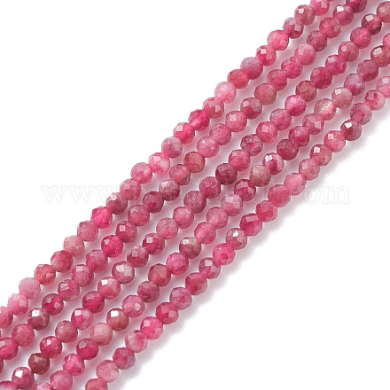 Naturels rouges perles de tourmaline brins G-A021-01A-1