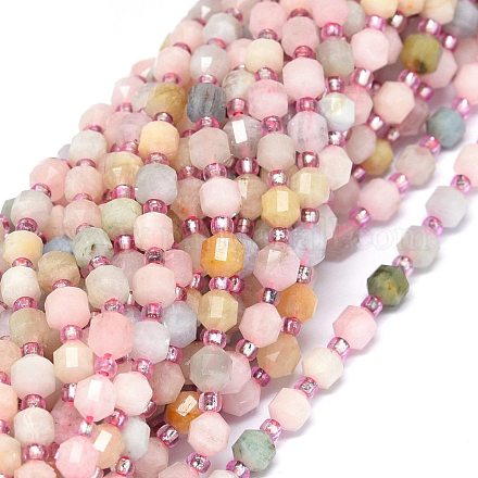Chapelets de perles en morganite naturelle G-O201B-07-1