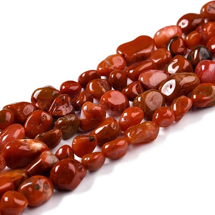 Fili di perline agata rosso naturale G-G018-67-1