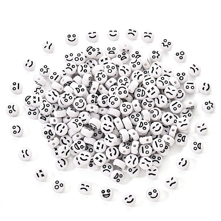 Opaque Acrylic Beads MACR-YW0001-22A-1