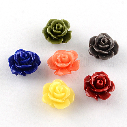 Dyed Flower Synthetical Coral Beads CORA-R011-28-1