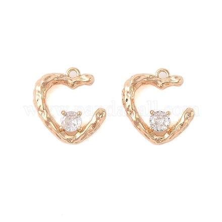 Подвески из латуни с прозрачным стеклом KK-N254-55G-1