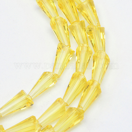 Chapelets de perles en verre transparent GLAA-R170-4x8-01B-1
