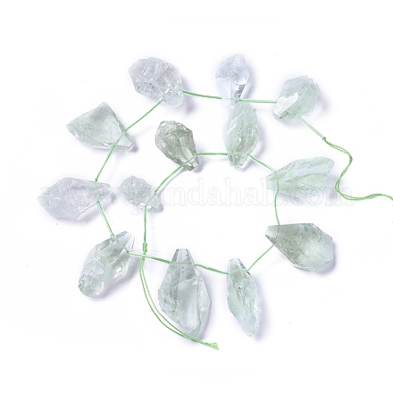 Naturelles quartz vert brins de perles G-P422-31-1