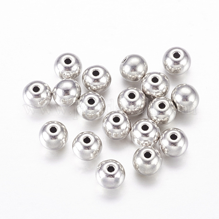 Perles rondes en alliage de style tibétain X-LF1032Y-NF-1