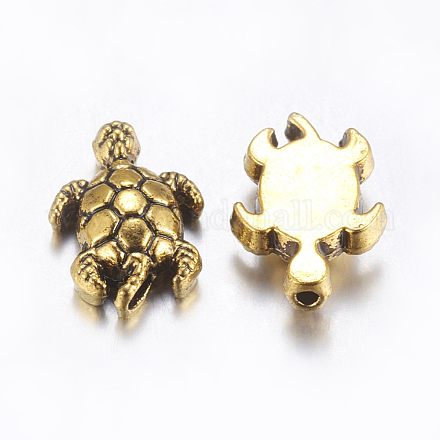 Perles en alliage de style tibétain TIBEB-7681-AG-RS-1