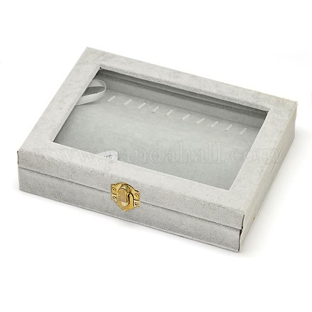Boîtes à bijoux en bois rectangle OBOX-L001-05A-1