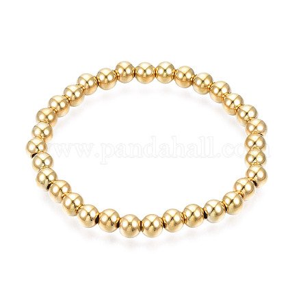 201 bracelet extensible en perles rondes en acier inoxydable pour homme femme BJEW-N017-163B-02-1