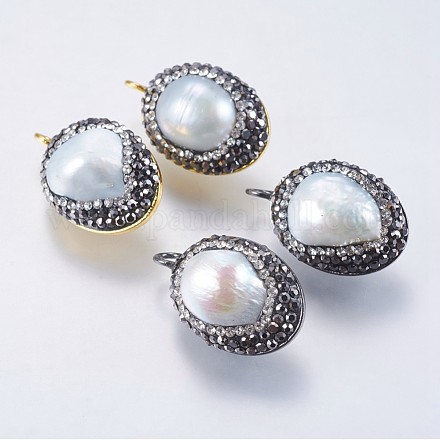 Natural Cultured Freshwater Pearl Pendants RB-P028-08-1