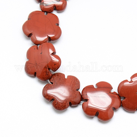 Fili perline naturali del diaspro rosso G-T003-16mm-08-1