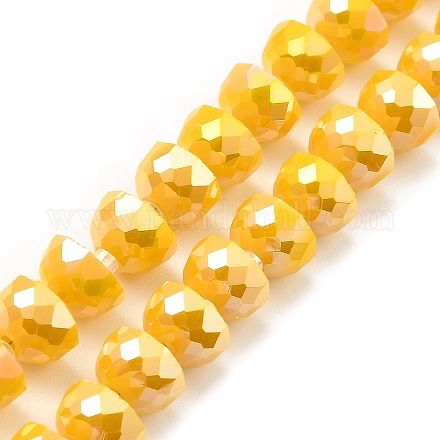 Brins de perles de verre à plaque de couleur ab EGLA-P051-02A-B02-1