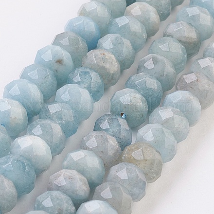 Chapelets de perles en aigue-marine naturelle G-F568-037-B-1