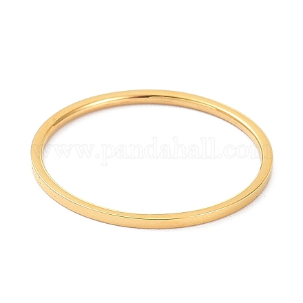 女の子の女性のための1mmの磨かれたプレーンドームフィンガーリング  イオンプレーティング（ip）ステンレス鋼リング304個  ゴールドカラー  usサイズ10 1/4(19.9mm) RJEW-C012-02G-G-1