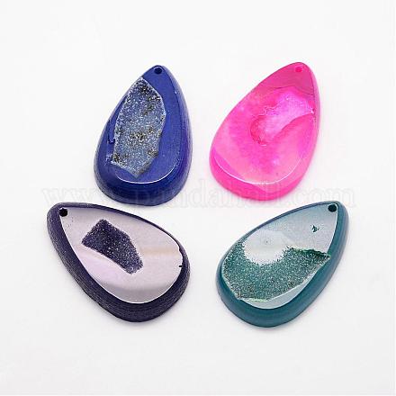 Natural Dyed Agate Pendants G-F419-15-1