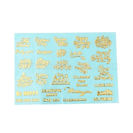 Brass Self-Adhesive Picture Stickers DIY-C059-01A-1