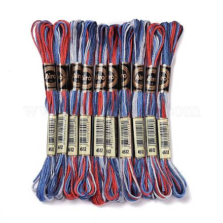 10 ovillo de hilo de bordar de poliéster de 6 cabos OCOR-K006-A13-1