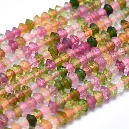 Chapelets de perles en tourmaline naturelle G-M353-A27-3mm-1