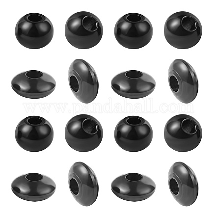 UNICRAFTALE about 30pcs 2 Styles Black Rondelle Spacer Beads Stainless Steel Loose Beads 2mm Small Hole Spacer Bead Smooth Surface Beads for DIY Bracelet Necklace Jewelry Making STAS-UN0005-60-1
