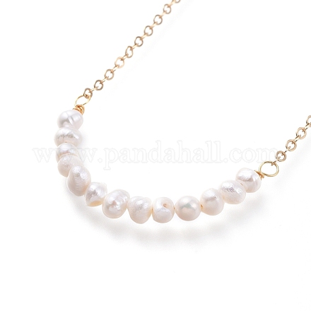 Collares naturales de perlas cultivadas de agua dulce con cuentas X-NJEW-JN02746-1