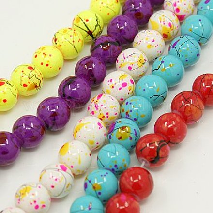 Drawbench Glass Beads Strands GLAD-Q011-10x10mm-M-1