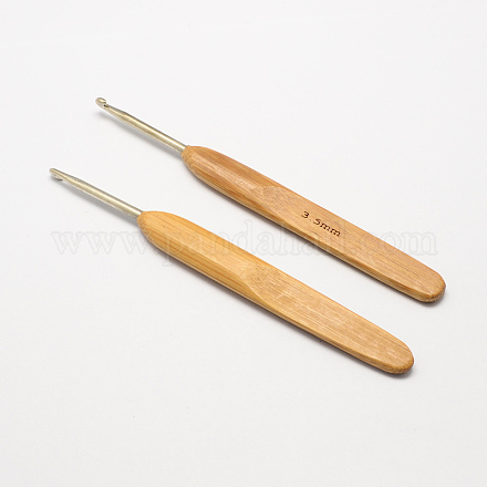 Бамбуковой ручкой железа крючок иглы TOOL-R034-3.5mm-1