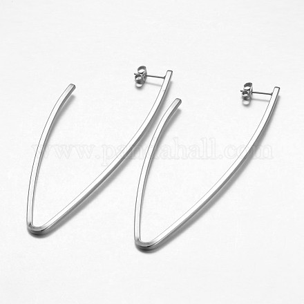 304 Stainless Steel Dangle Earrings EJEW-G155-05P-1