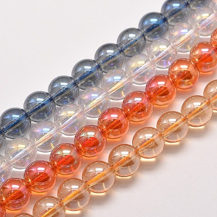 Chapelets de perles quartz synthétique électrolytique EGLA-J061-6mm-M-1