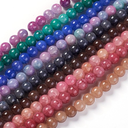 Chapelets de perles en verre craquelé CCG-L002-A-M-1