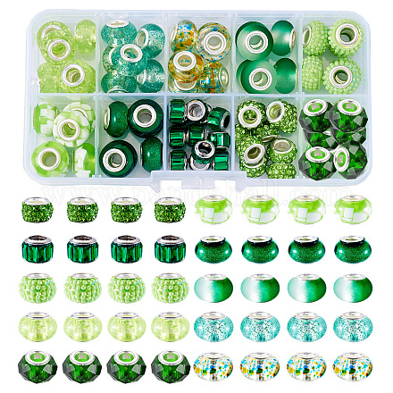 Pandahall 70 шт 10 стиля смоляные европейские бусины RESI-TA0003-92-1