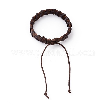 PU Leather & Leather Cord Bracelets BJEW-N269-31B-1