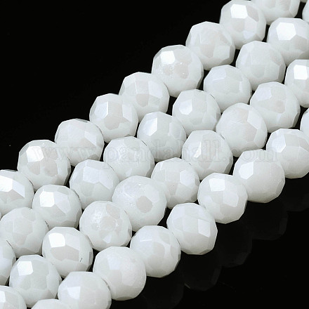 Chapelets de perles en verre électroplaqué EGLA-A034-P8mm-A21-1